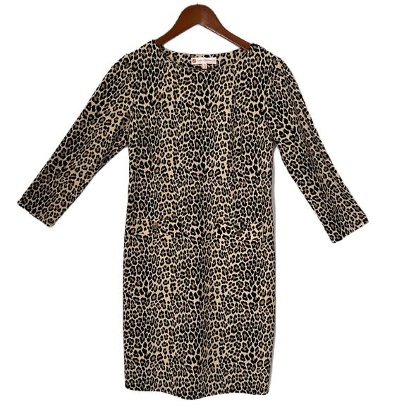 Jude Connally Dress Women XS Leopard Stretch USA Fitted Sabine Classic Polished - Picture 1 of 11